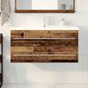 vidaXL Bathroom Sink Cabinet 2 pcs Old Wood 100 x 38.5 x 48 cm