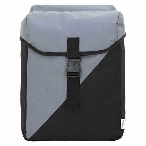vidaXL Bicycle Bag Black and Grey 15.5 x 31.5 x 40 cm Polyester