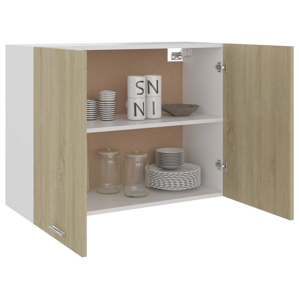 vidaXL Hanging Cabinet Sonoma Oak 80x31x60 cm Engineered Wood