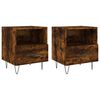 vidaXL Bedside Cabinets 2 pcs Smoked Oak 40x35x47.5 cm Engineered Wood