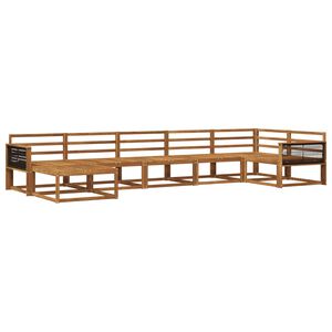 vidaXL Outdoor Sofa Set 7 pcs Natural Solid Acacia Wood