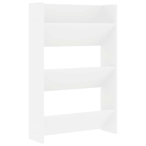 vidaXL Wall Shoe Cabinet White 60x18x90 cm Engineered Wood