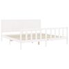 vidaXL Bed Frame without Mattress White 200x200 cm Solid Wood Pine