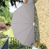 vidaXL Collapsible Terrace Side Awning Cream 200 cm