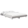 vidaXL Bed Frame without Mattress Grey Sonoma 135x190 cm Double Engineered Wood