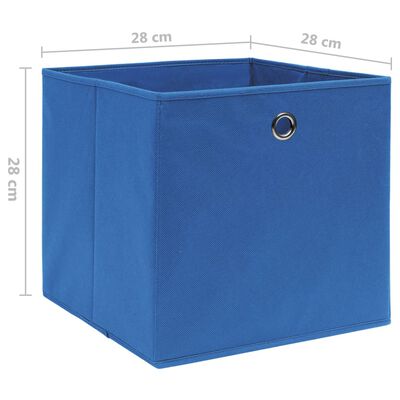 vidaXL Storage Boxes 4 pcs Non-woven Fabric 28x28x28 cm Blue