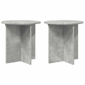 vidaXL Plant Stand 2 pcs Concrete Grey 40 x 40 x 40 cm Engineered Wood