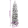 vidaXL Artificial Pre-lit Christmas Tree with 80 LEDs and Flocked Snow 150 cm