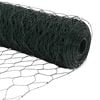 vidaXL Fence with Post Green 0.4 x 25 m Steel