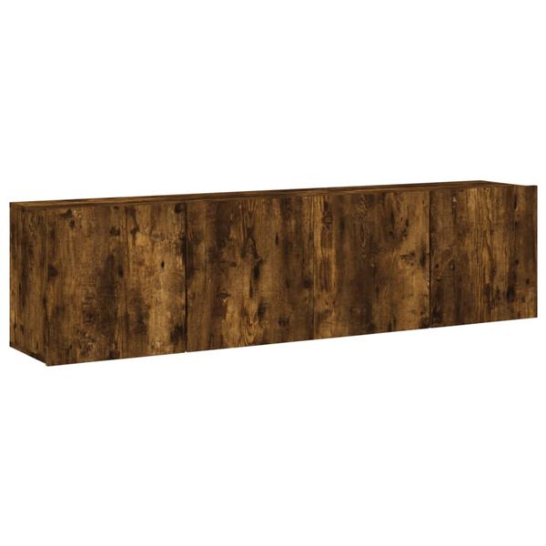 vidaXL TV Cabinets Wall-mounted 2 pcs Smoked Oak 80x30x41 cm