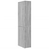vidaXL Narrow Bathroom Cupboard with Wheels Grey Sonoma Engineered Wood
