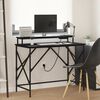 vidaXL Desk with Shelf Black Oak 100 x 50 x 86.5 cm Engineered Wood