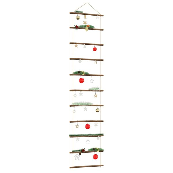 vidaXL Wall Decoration Ladder-Shaped 50x200 cm Natural Branch
