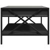 vidaXL Coffee Table with Infinity LED Black 90x50x38 cm