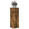 vidaXL Plant Stand Smoked Oak 33x33x100 cm Engineered Wood