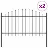 vidaXL Garden Fence WOERDEN 2 pcs 170 x 140 cm Powder-Coated Steel
