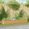 vidaXL Garden Raised Bed Light Brown 290 x 50 x 36 cm Galvanised Steel