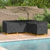 vidaXL Furniture Cover Black 235 x 235 x 80 cm 420D Oxford Fbric