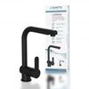 SCH&Uuml;TTE Kitchen Mixer Tap with Pull-out Spout LONDON Matte Black