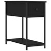 vidaXL Bedside Cabinet Black 30x60x60 cm Engineered Wood