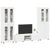 vidaXL TV Cabinet Set with Drawer FLORIN White Engineered Wood