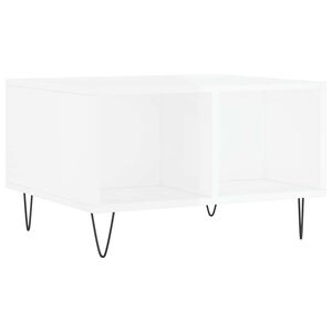 vidaXL Coffee Table High Gloss White 60x50x36.5 cm Engineered Wood