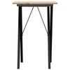 vidaXL Dining Table X-Frame 50x50x75 cm Solid Wood Pine and Steel