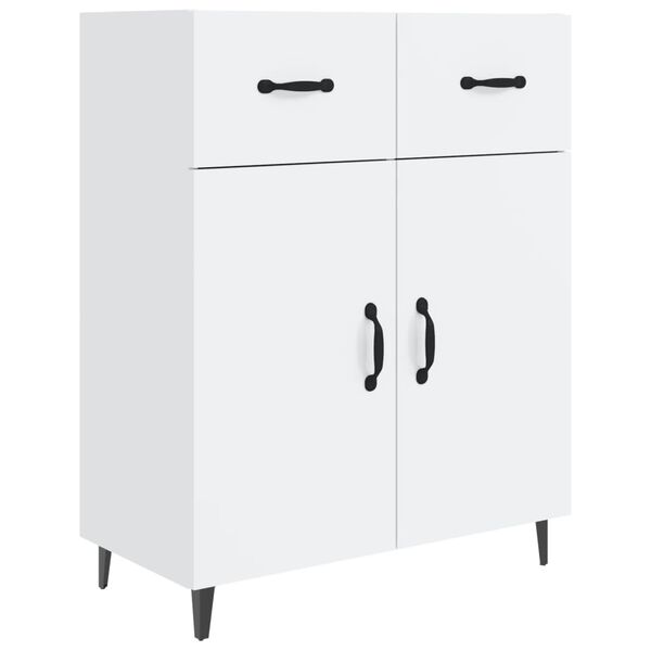 vidaXL Sideboard High Gloss White 69.5x34x90 cm Engineered Wood