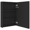 vidaXL LED Bathroom Mirror Cabinet Shining Black 50x13x70 cm