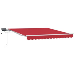 vidaXL Retractable Awning Manual Red 300 x 250 cm Fabric and Steel