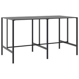 vidaXL Bar Table Black 200x100x110 cm Powder-coated Steel