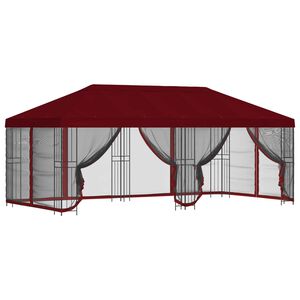 vidaXL 6 x 3 m Burgundy Polyester and Steel 190