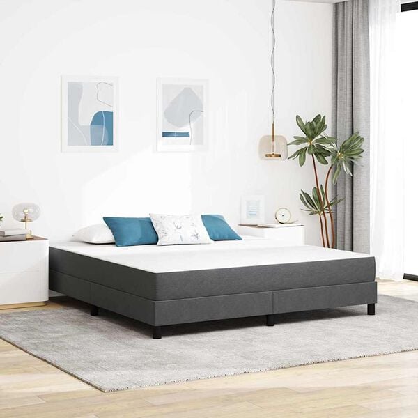 vidaXL Bed Mattress with Mattress Grey 180 x 200 cm Fabric