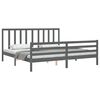 vidaXL Bed Frame without Mattress Grey 200x200 cm Solid Wood Pine