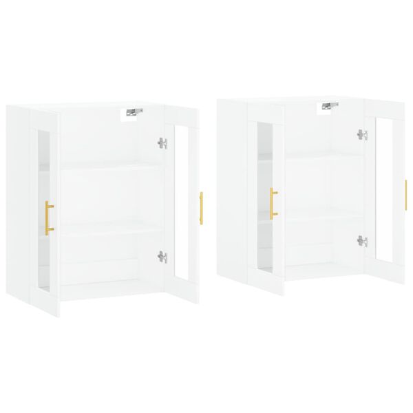 vidaXL Wall Mounted Cabinets 2 pcs White Engineered Wood