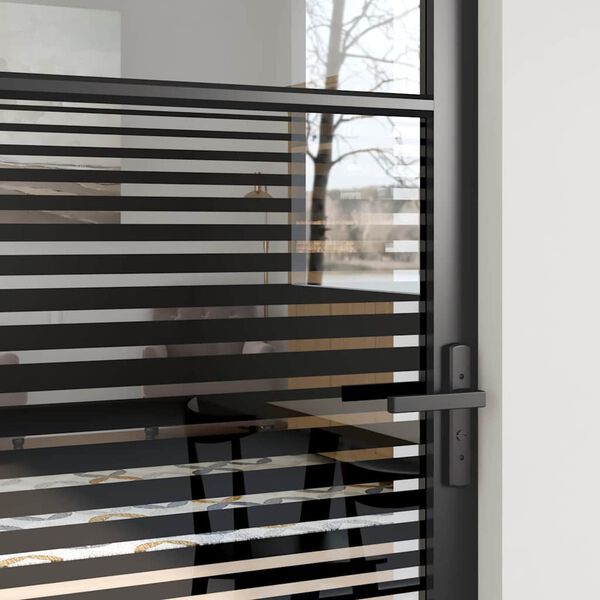 vidaXL Interior Door Black 76 x 201.5 cm Tempered glass and Aluminium