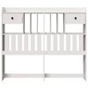 vidaXL Headboard with Storage White 135 cm Solid Wood Pine