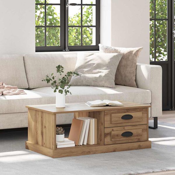 vidaXL Coffee Table Artisan Oak 90 x 50 x 35 cm Engineered Wood