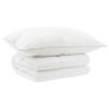 vidaXL Duvet and Pillow Set 2 pcs 137x200 cm Summer 200 GSM Wool White