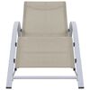 vidaXL Sunlounger Textilene and Aluminium Cream
