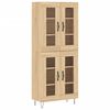 vidaXL Highboard Sonoma Oak 69.5x34x180 cm Engineered Wood