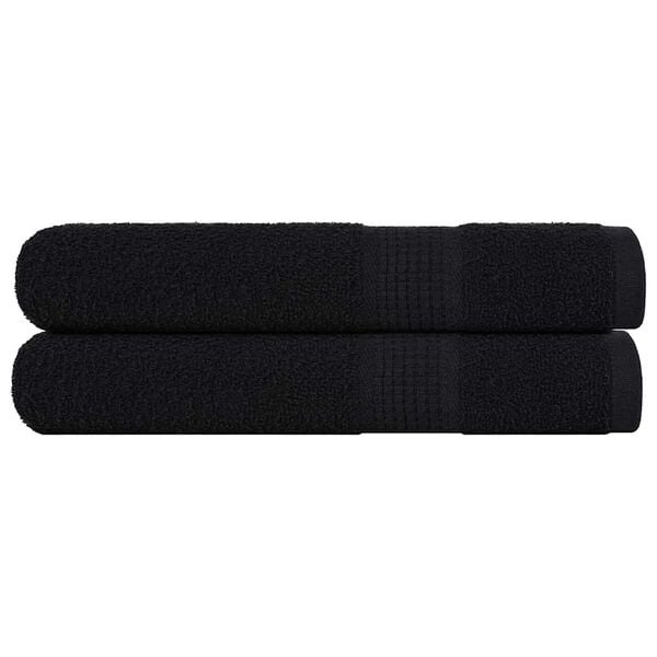 vidaXL Towels "FROGN" 2 pcs Black 100x200 cm 360 gsm
