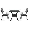 vidaXL Garden Table Set 3 pcs Black Cast Aluminium