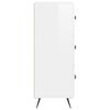 vidaXL Sideboard High Gloss White 34.5x34x90 cm Engineered Wood