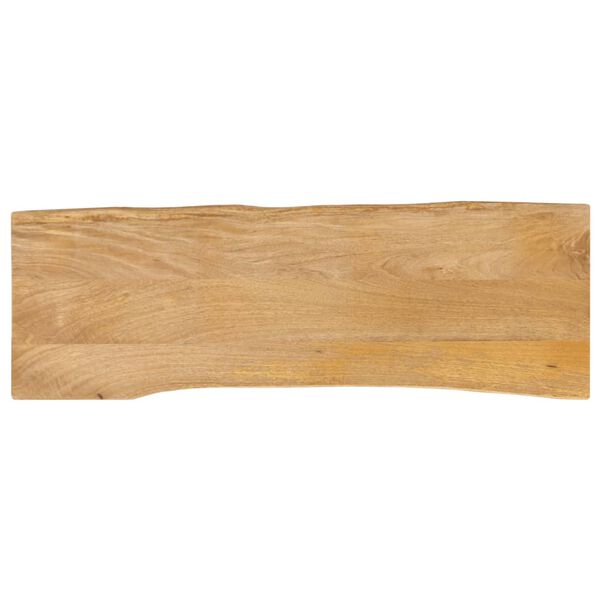 vidaXL Table Top 140x40x2.5 cm Live Edge Solid Wood Mango