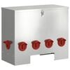 vidaXL Chicken Feeder Silver 60.5 x 29 x 51 cm Galvanised Steel