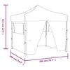 vidaXL Professional Folding Party Tent with 4 Sidewalls 2x2 m Steel Anthracite