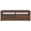 vidaXL TV Cabinet with LED Lights Brown Oak 120x35x40 cm