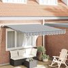 vidaXL Automatic Retractable Awning Anthracite and White 300x250 cm