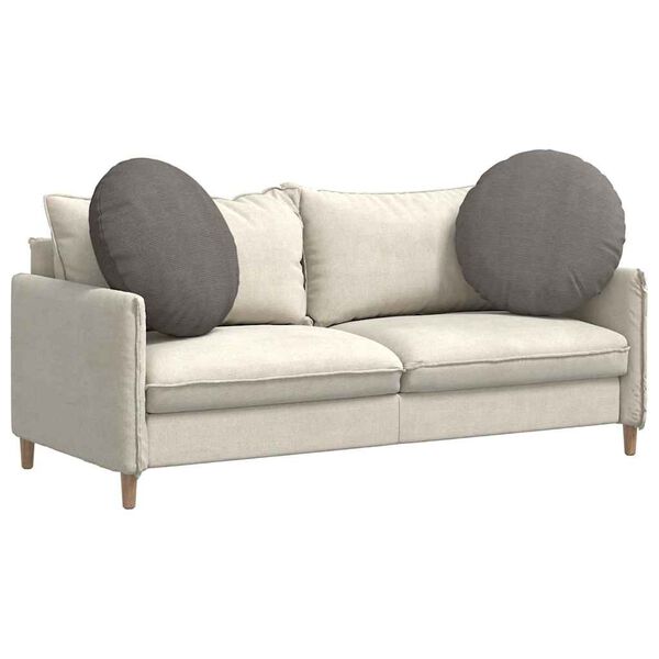 vidaXL Seat Cushions 2 pcs Light Grey Ø 80 cm Corduroy Fabric